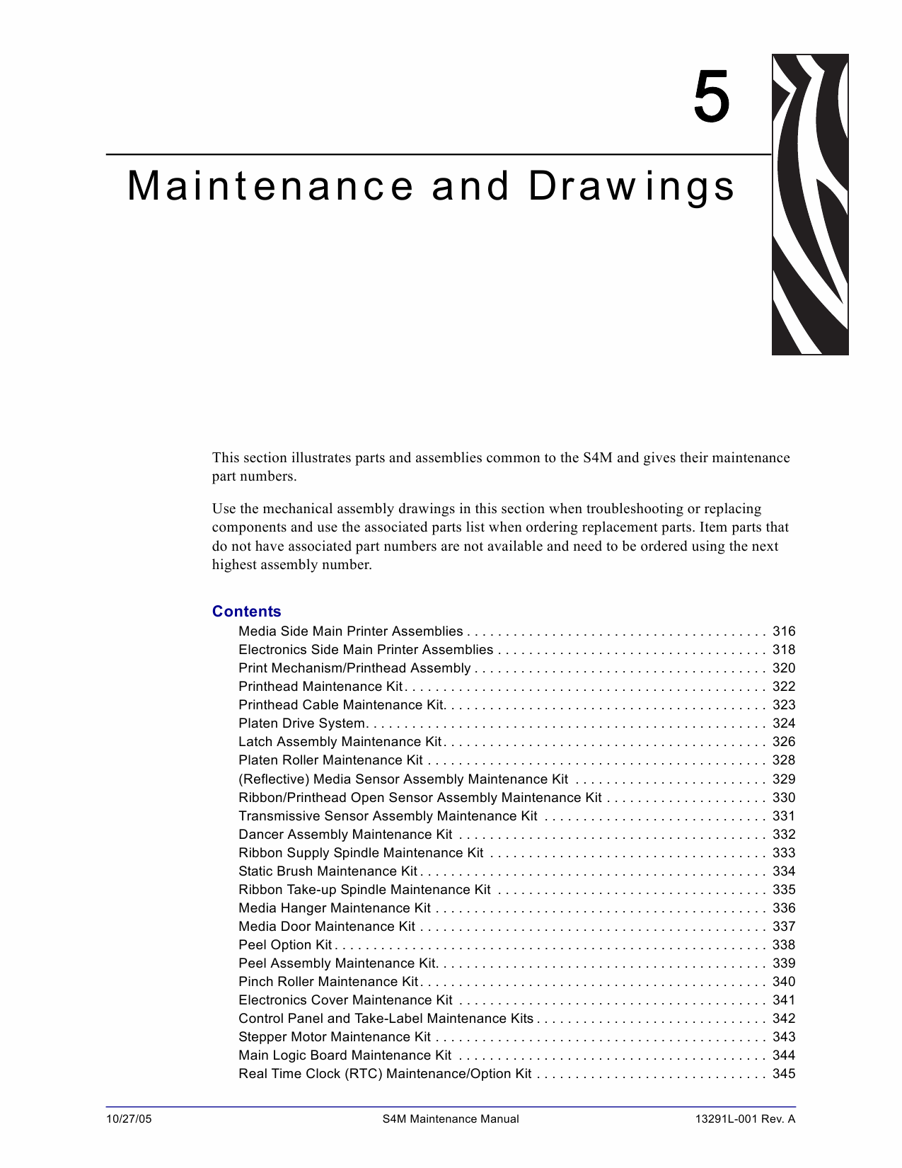 Zebra Label S4M Parts List-1